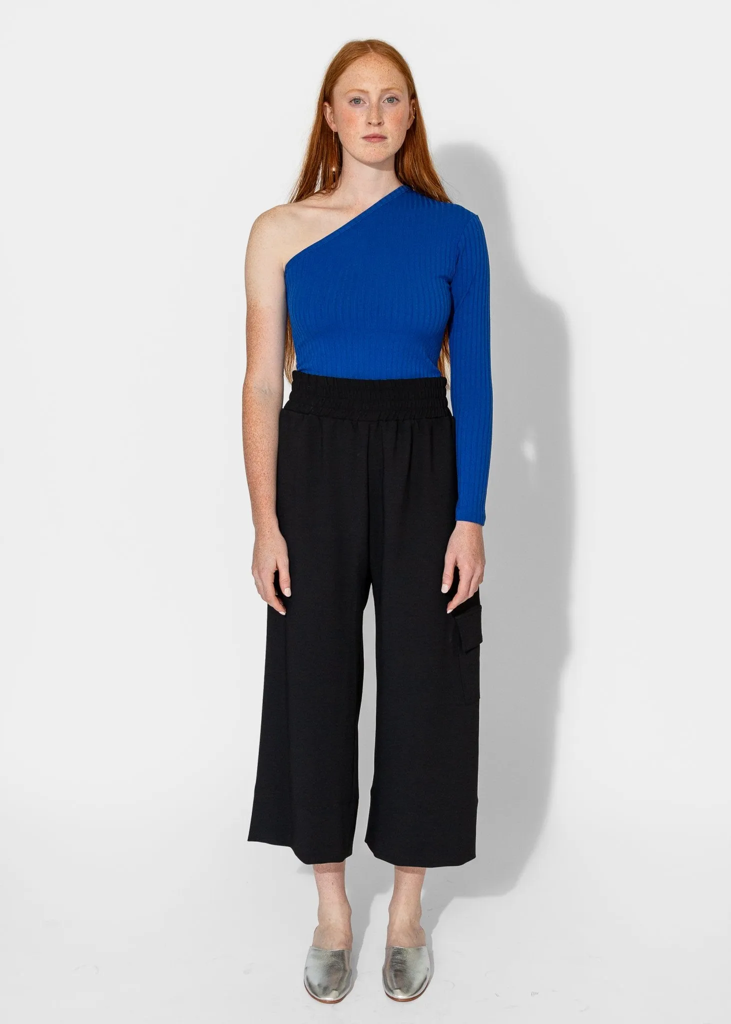 Gathered Culottes in Black