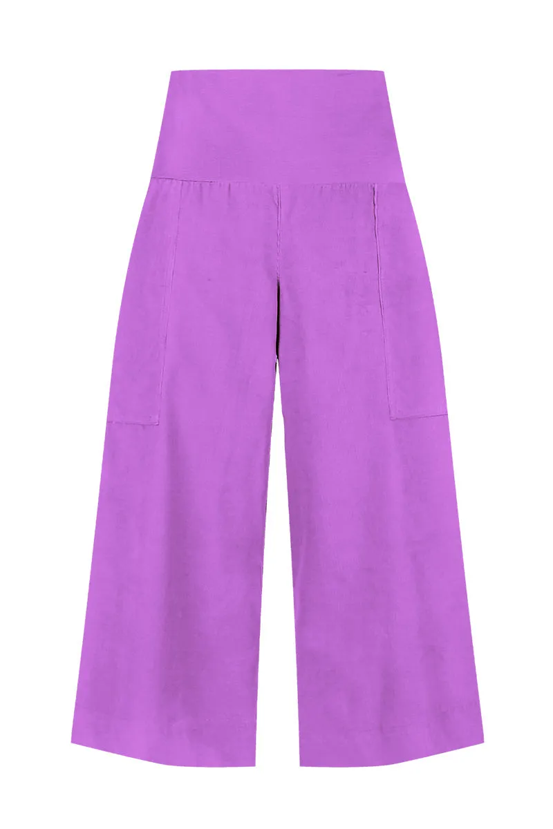 Gemma Cord 3/4 Pants Plain