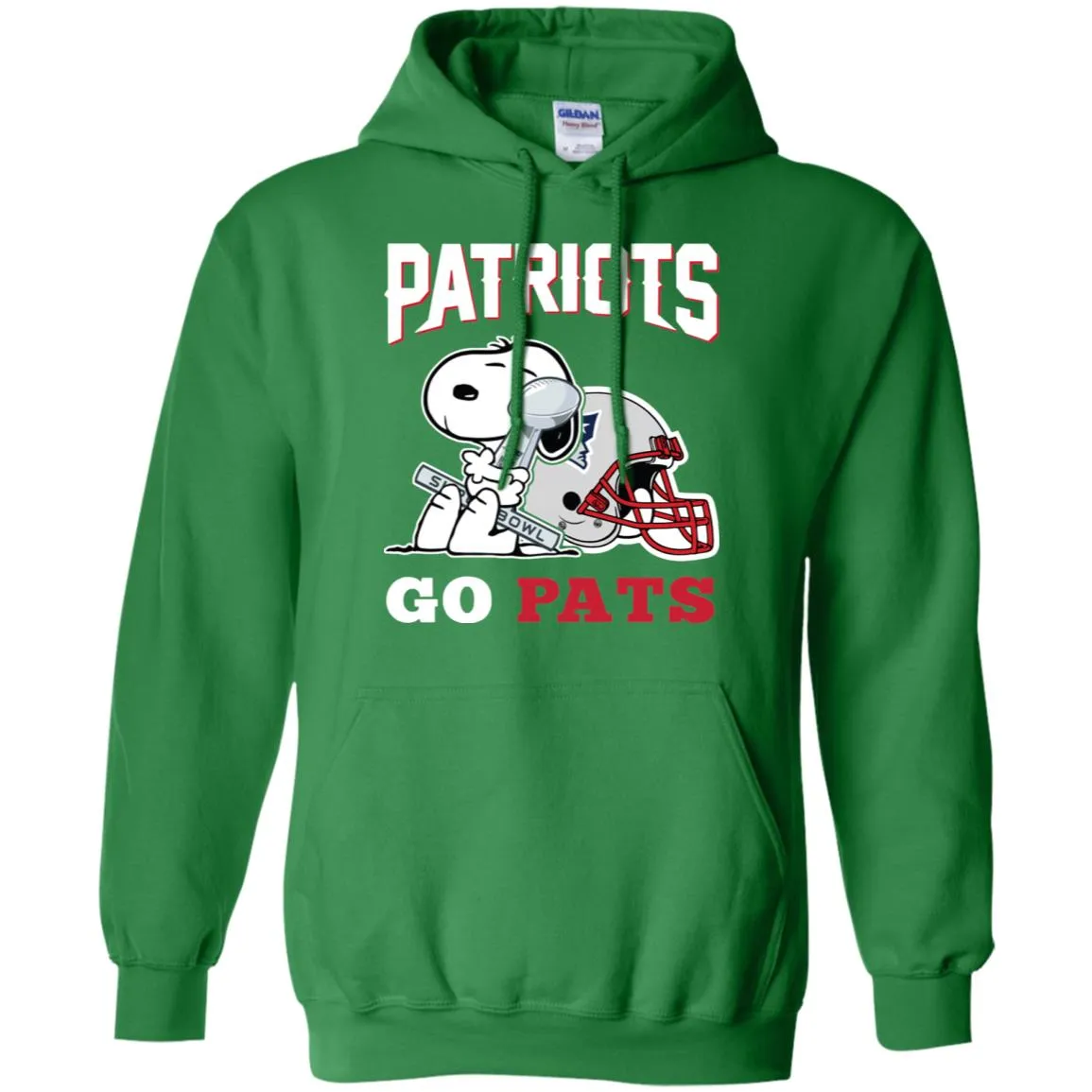 Go Pats - New England Patriots Super Bowl 2019 Snoopy Football Nfl Pullover Hoodie Sweatshirt