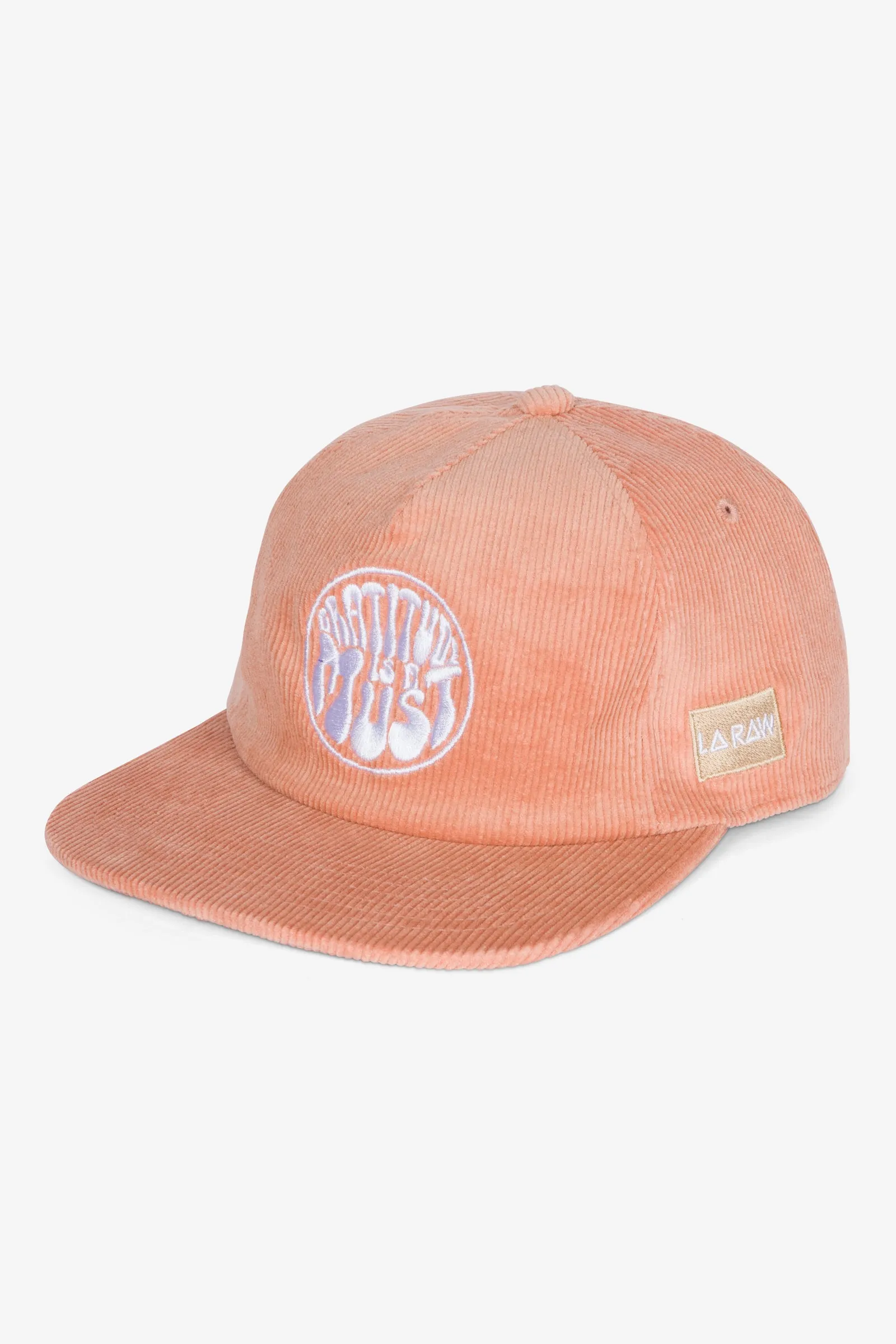 GRATITUDE CORDUROY HAT PINK