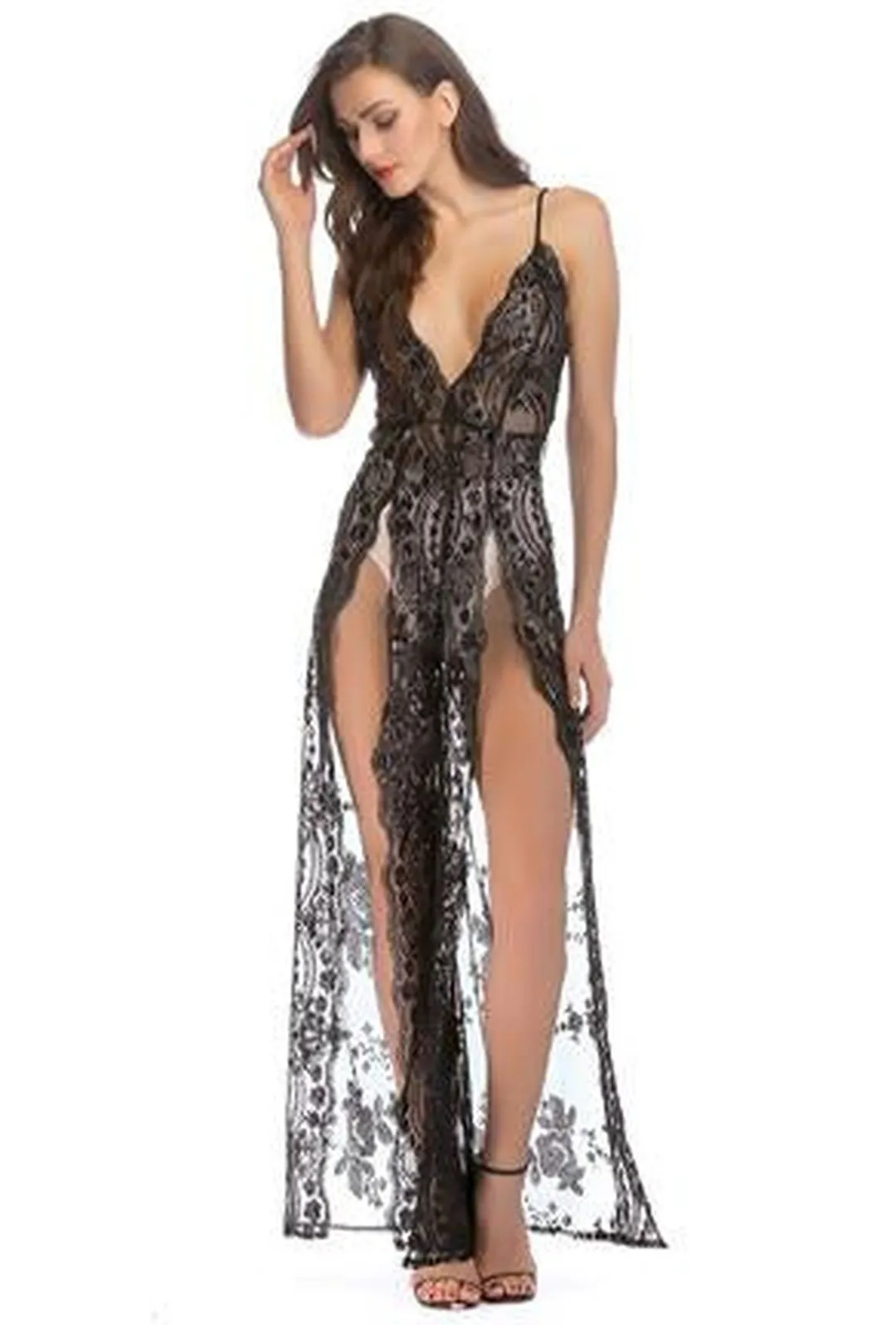 HALLE - SEQUIN LINGERIE DRESS