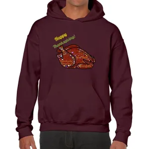 Happy Thanksgiving Word Cloud Unisex Heavy Blend Hooded Sweatshirt