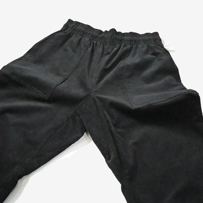 Harvest Pants Cropped - Black High Wale Corduroy