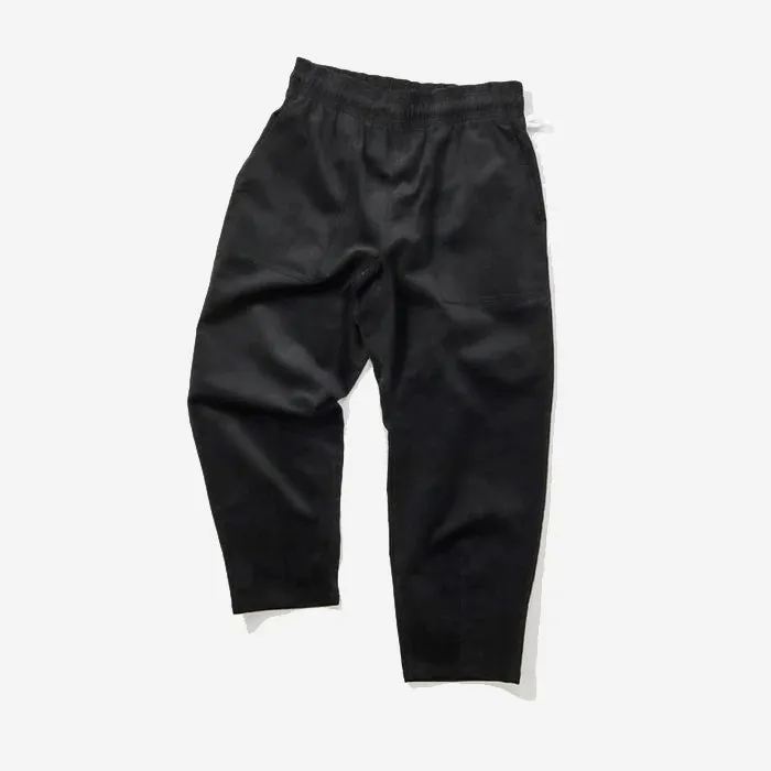 Harvest Pants Cropped - Black High Wale Corduroy