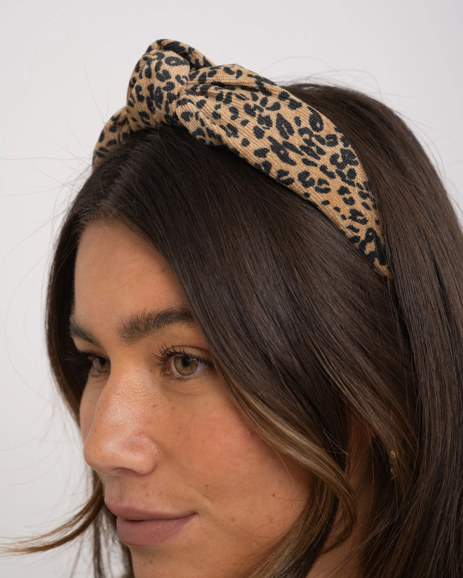 Headband Leopard Camel