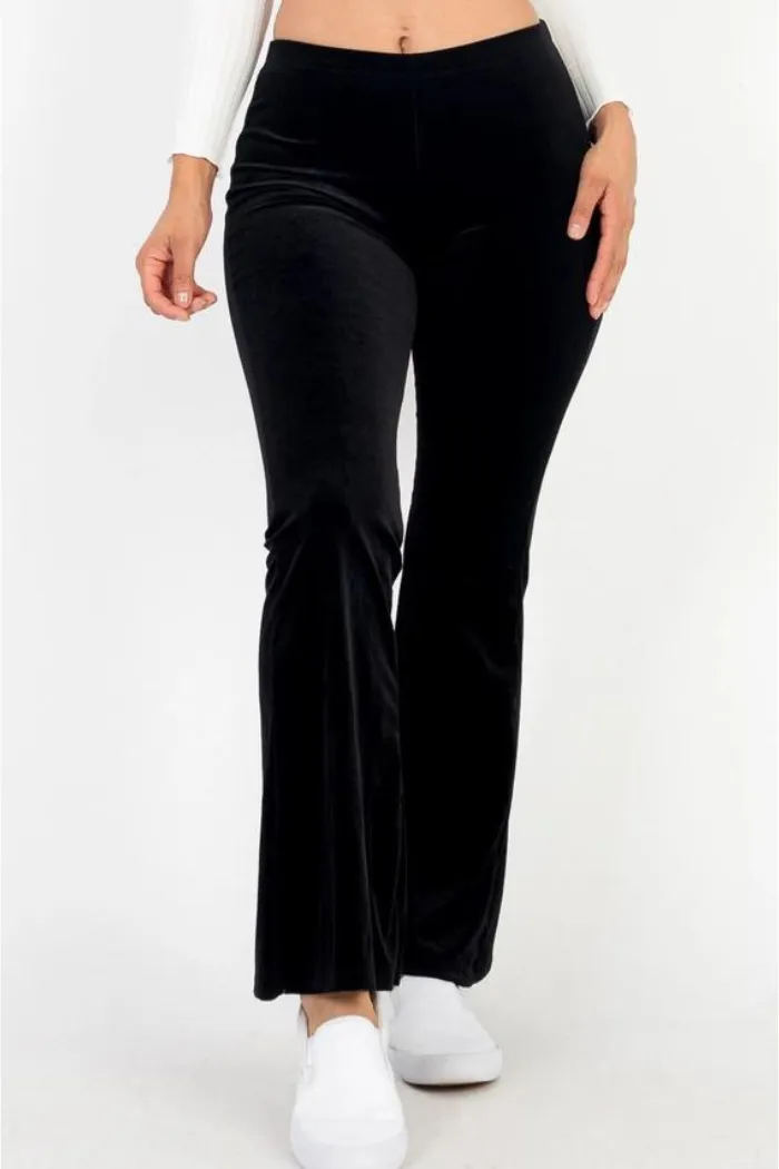 High Waist Velour Pants