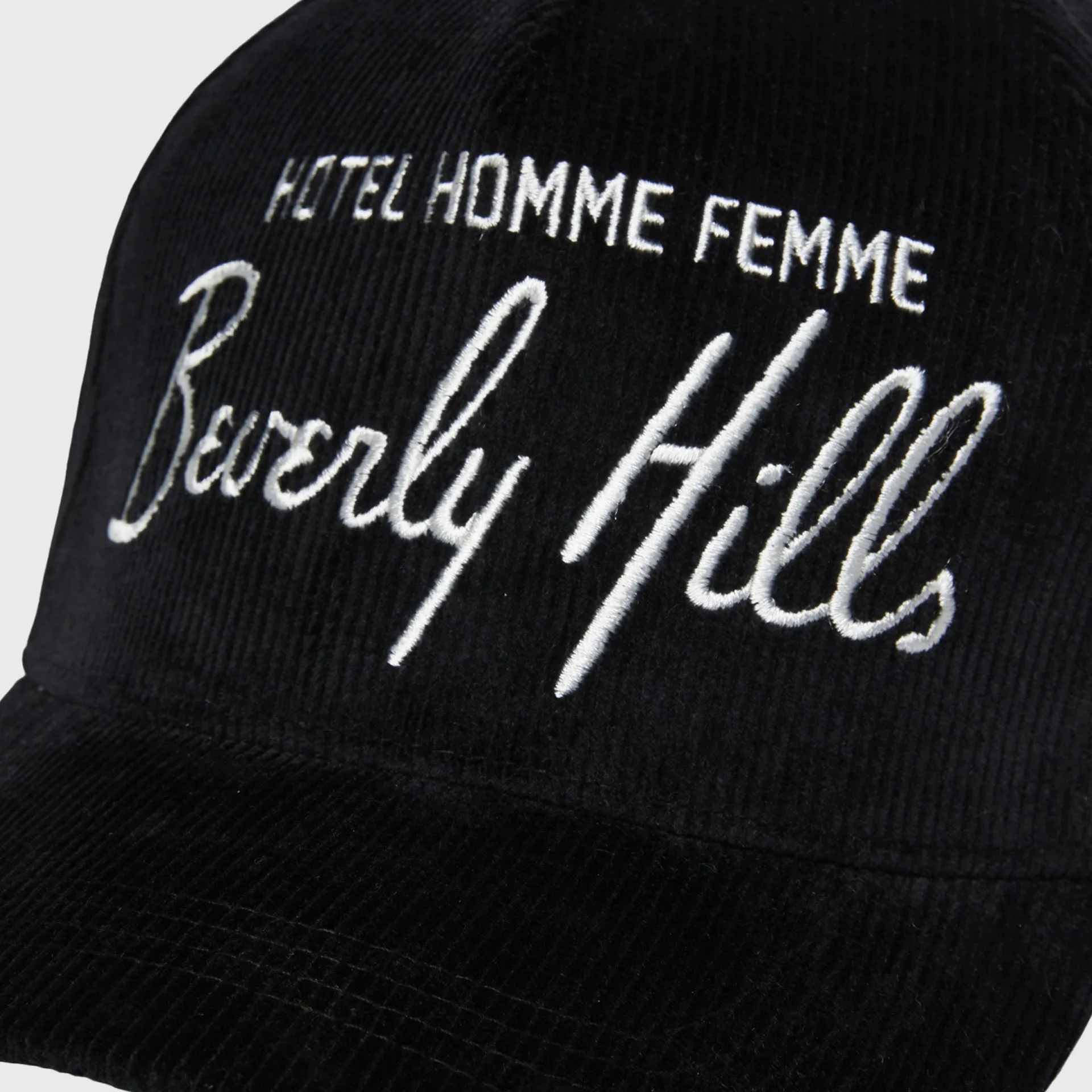 Homme Hotel Corduroy Hat Black