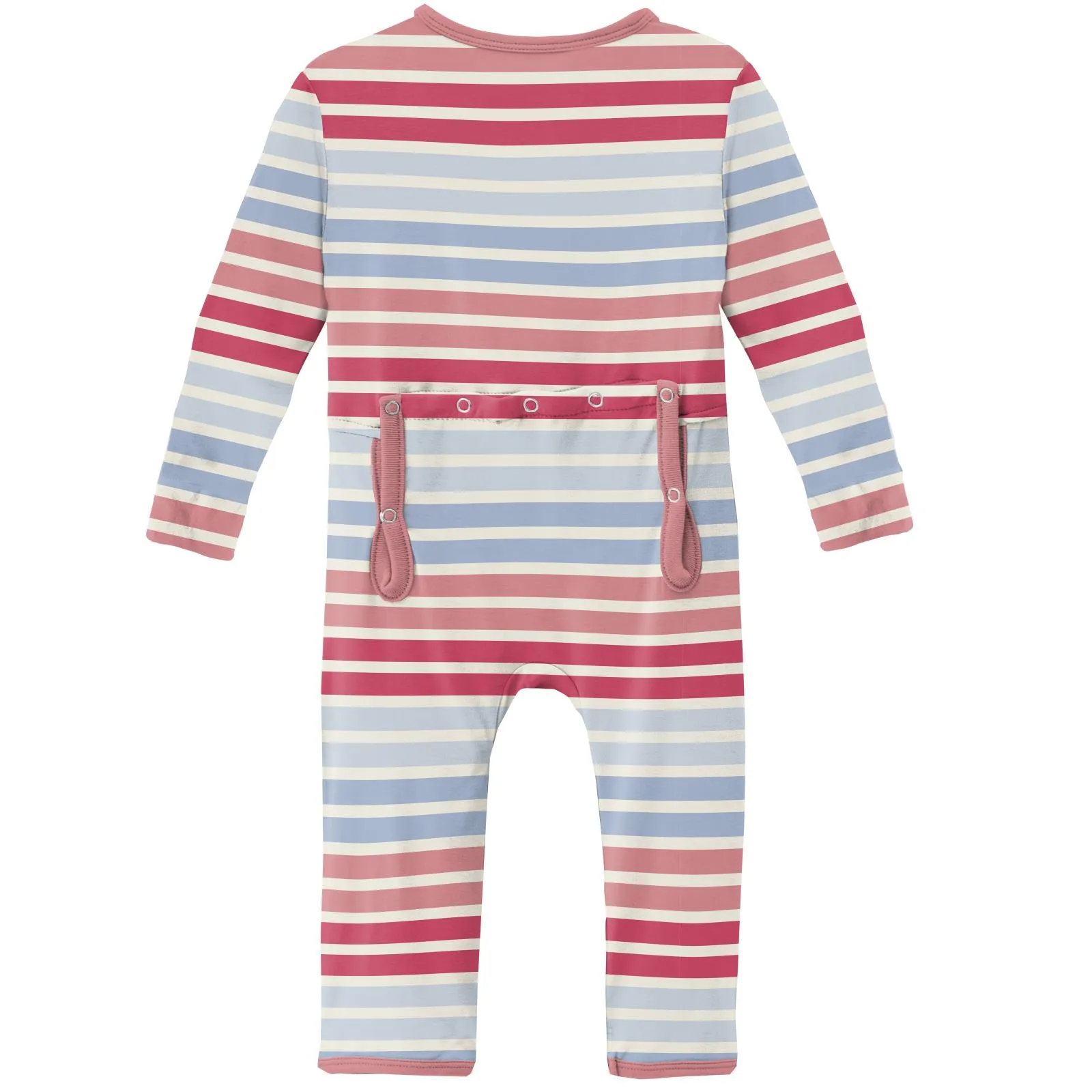 KicKee Pants Cotton Candy Stripe Coverall with Zipper