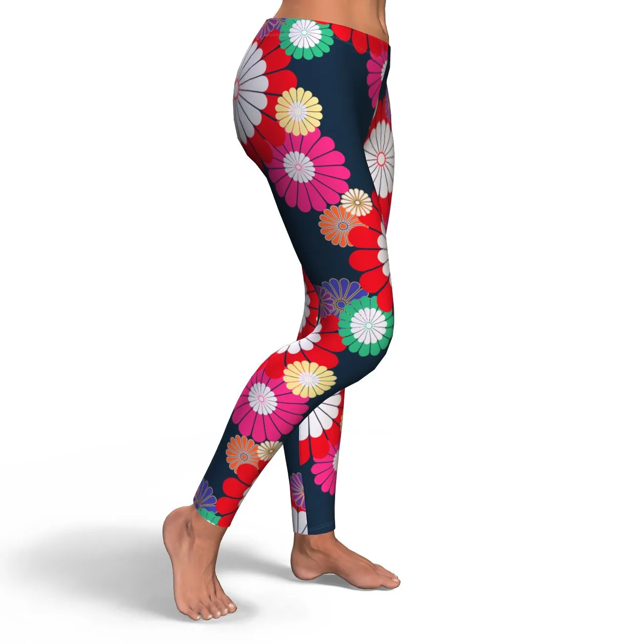 Kiku Floral Pattern Equil Leggings - Womens