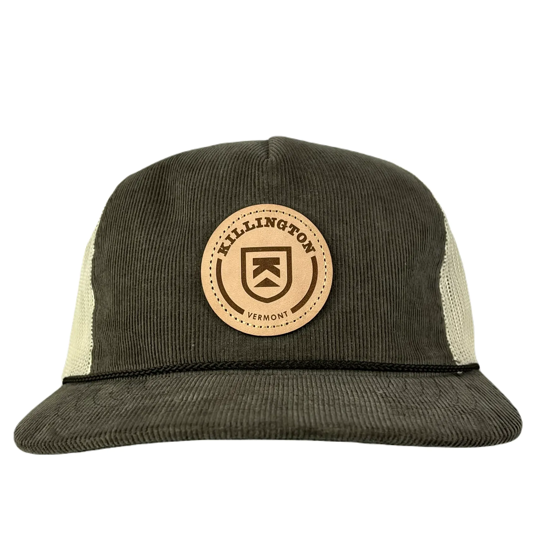 Killington Logo Leather Patch  930 Corduroy Trucker Hat