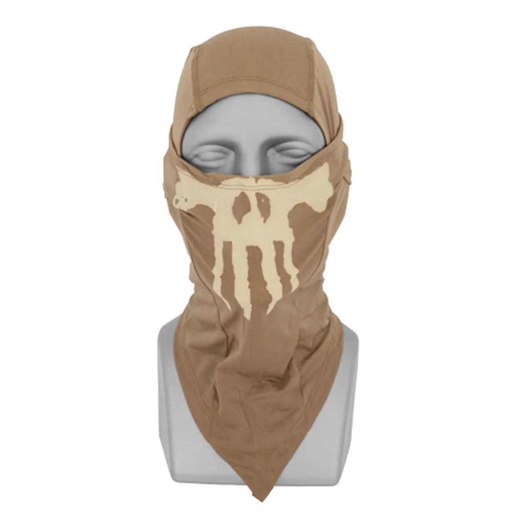 Lancer Tactical Glow in the Dark Airsoft Ghost Skull Mask Balaclava