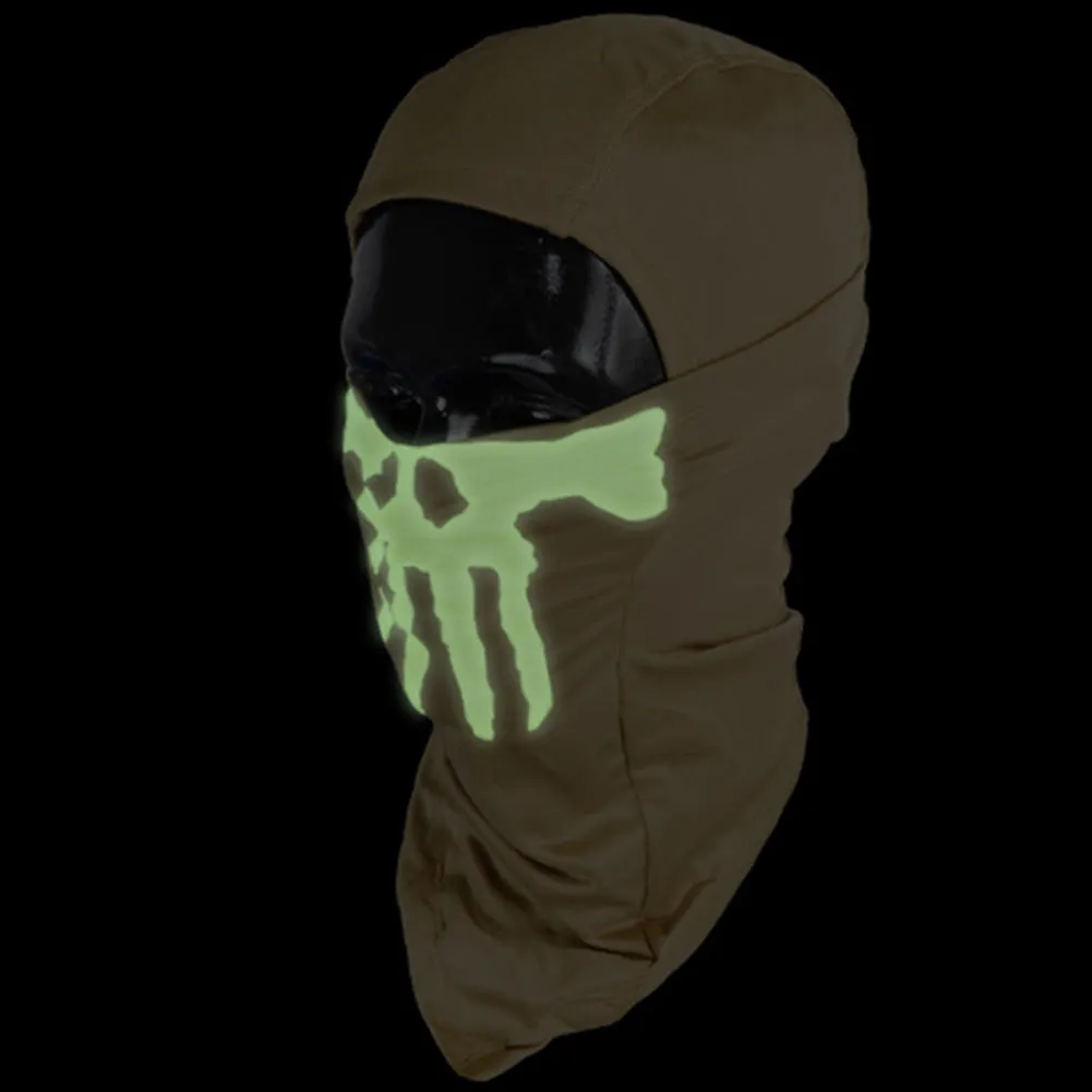 Lancer Tactical Glow in the Dark Airsoft Ghost Skull Mask Balaclava