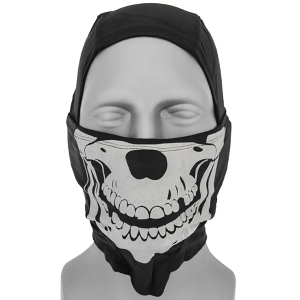 Lancer Tactical Glow in the Dark Airsoft Ghost Skull Mask Balaclava