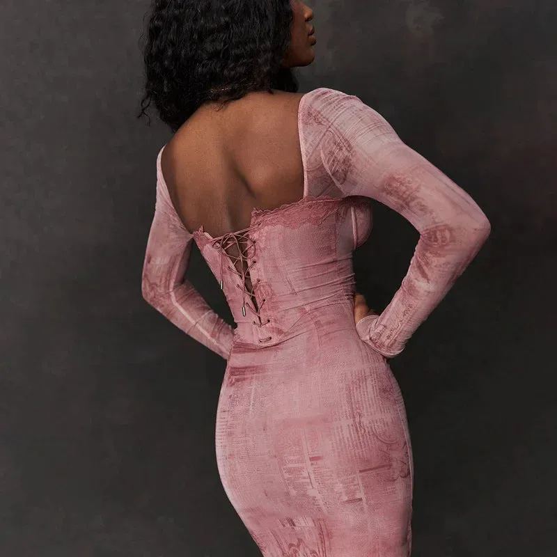 Lara | Elegante Roze Damesjurk