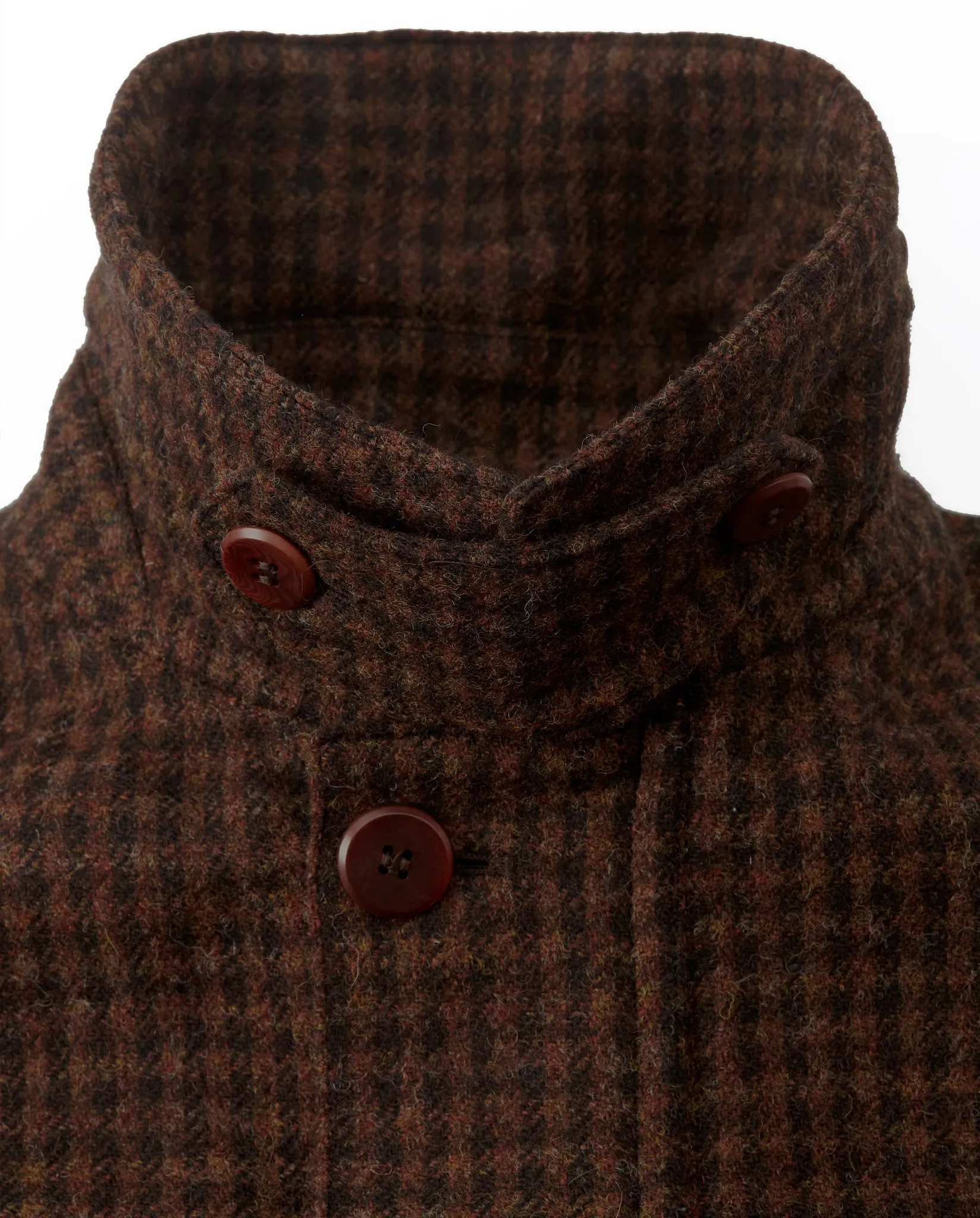 LAWRENCE FIELD JACKET IN BROWN WOOL CHECK