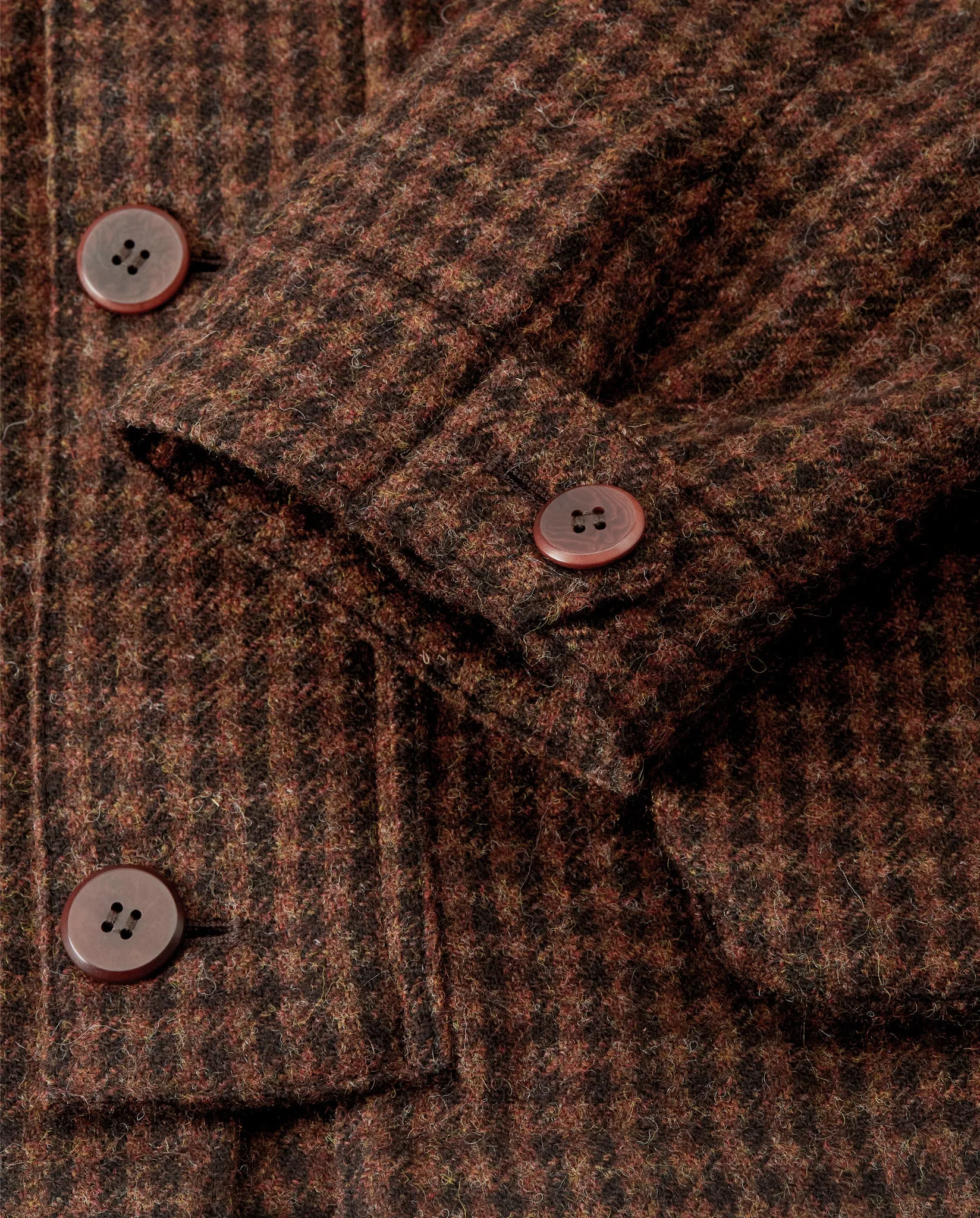 LAWRENCE FIELD JACKET IN BROWN WOOL CHECK