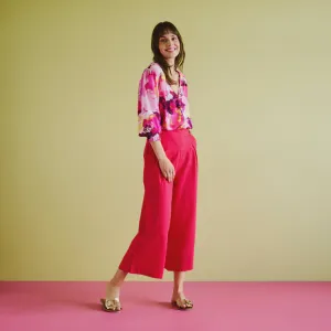 Linen Culottes - Magenta