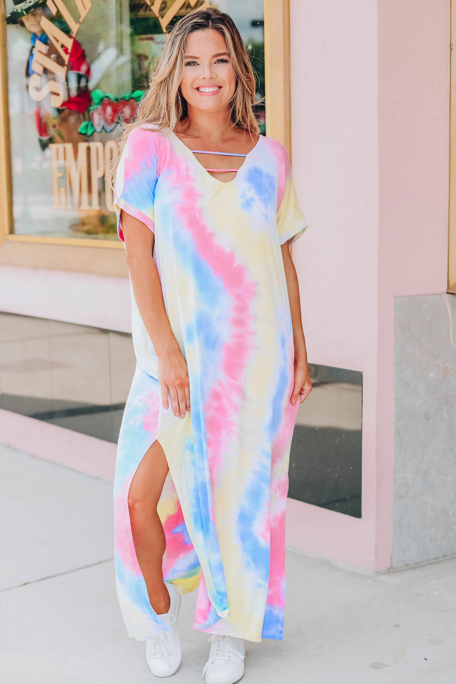 Main Event Tie Dye Maxi Dress