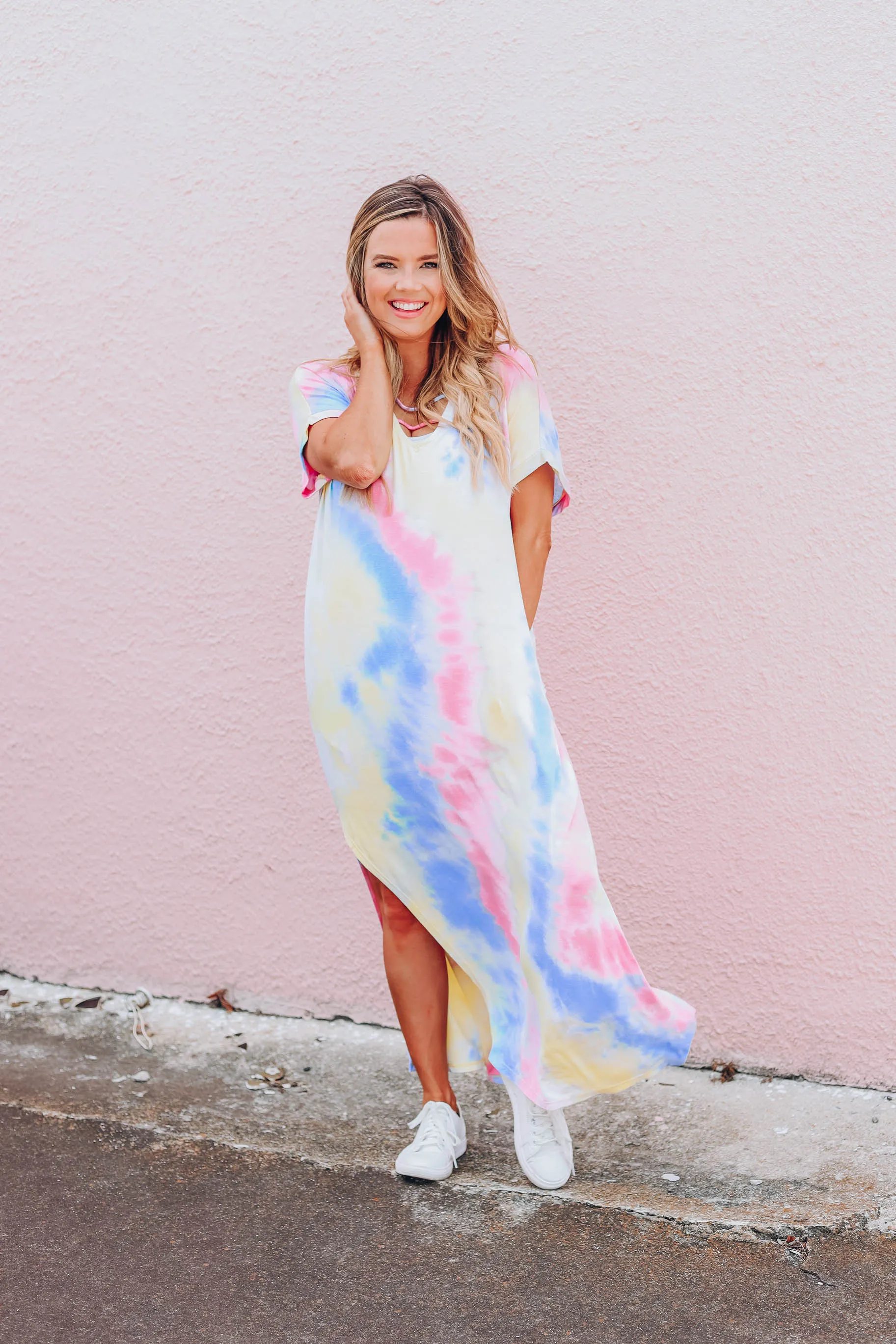 Main Event Tie Dye Maxi Dress