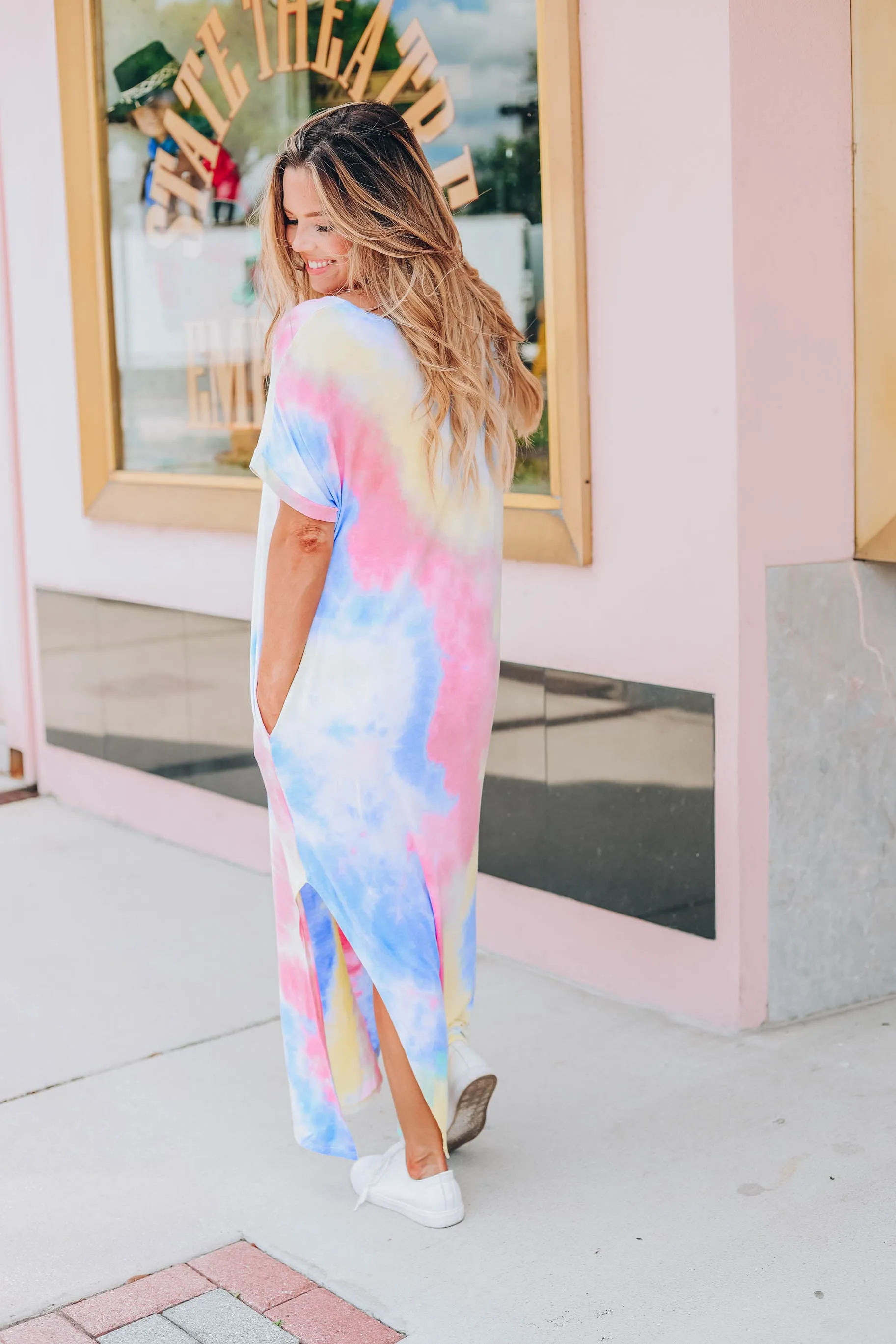 Main Event Tie Dye Maxi Dress