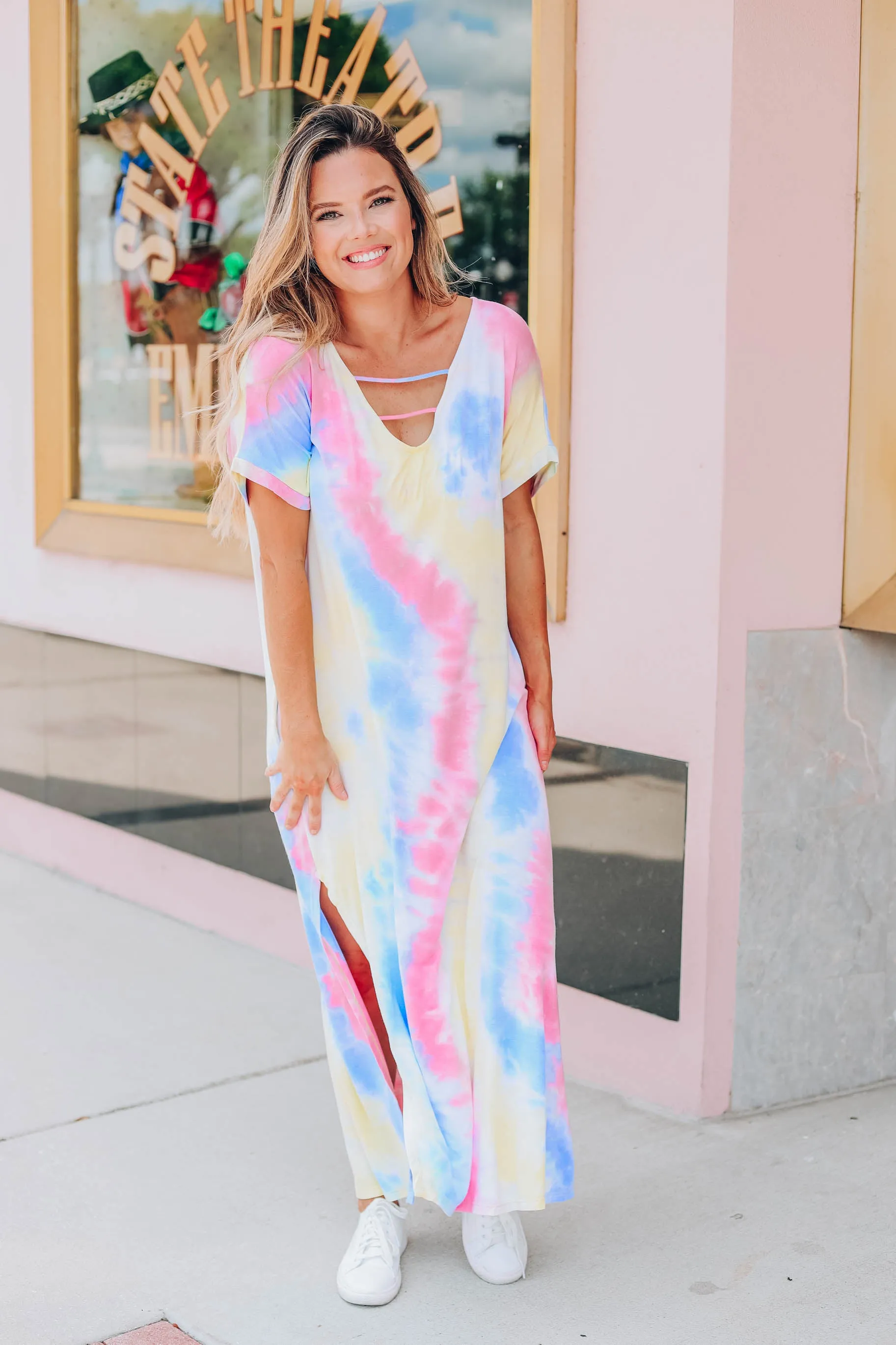 Main Event Tie Dye Maxi Dress