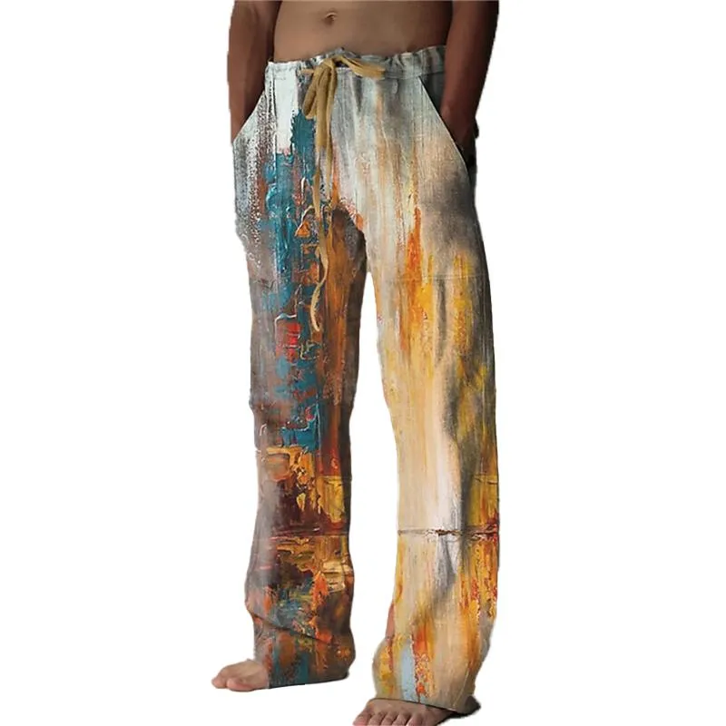 Men's Painting Printed Art Casual Trousers 57213851L