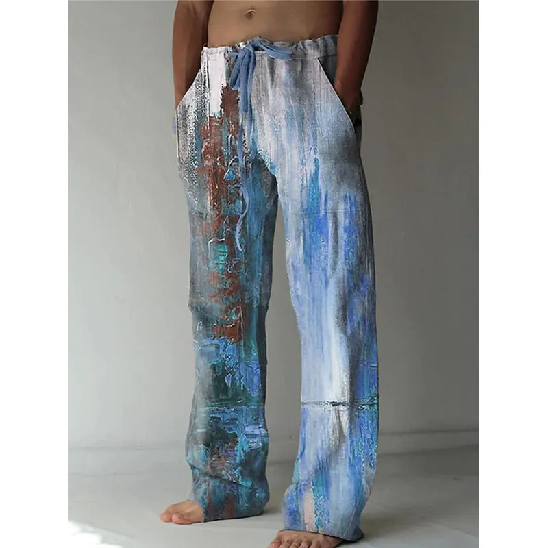 Men's Painting Printed Art Casual Trousers 57213851L