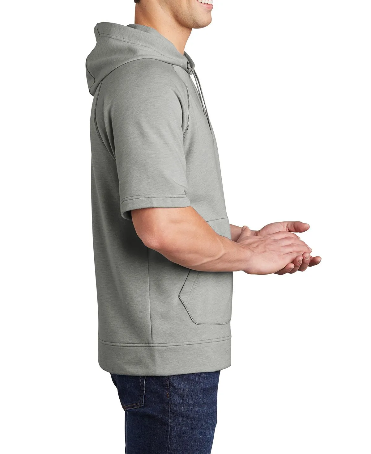 Men's Tri-Blend Short Raglan Sleeve Hoodie Pullover