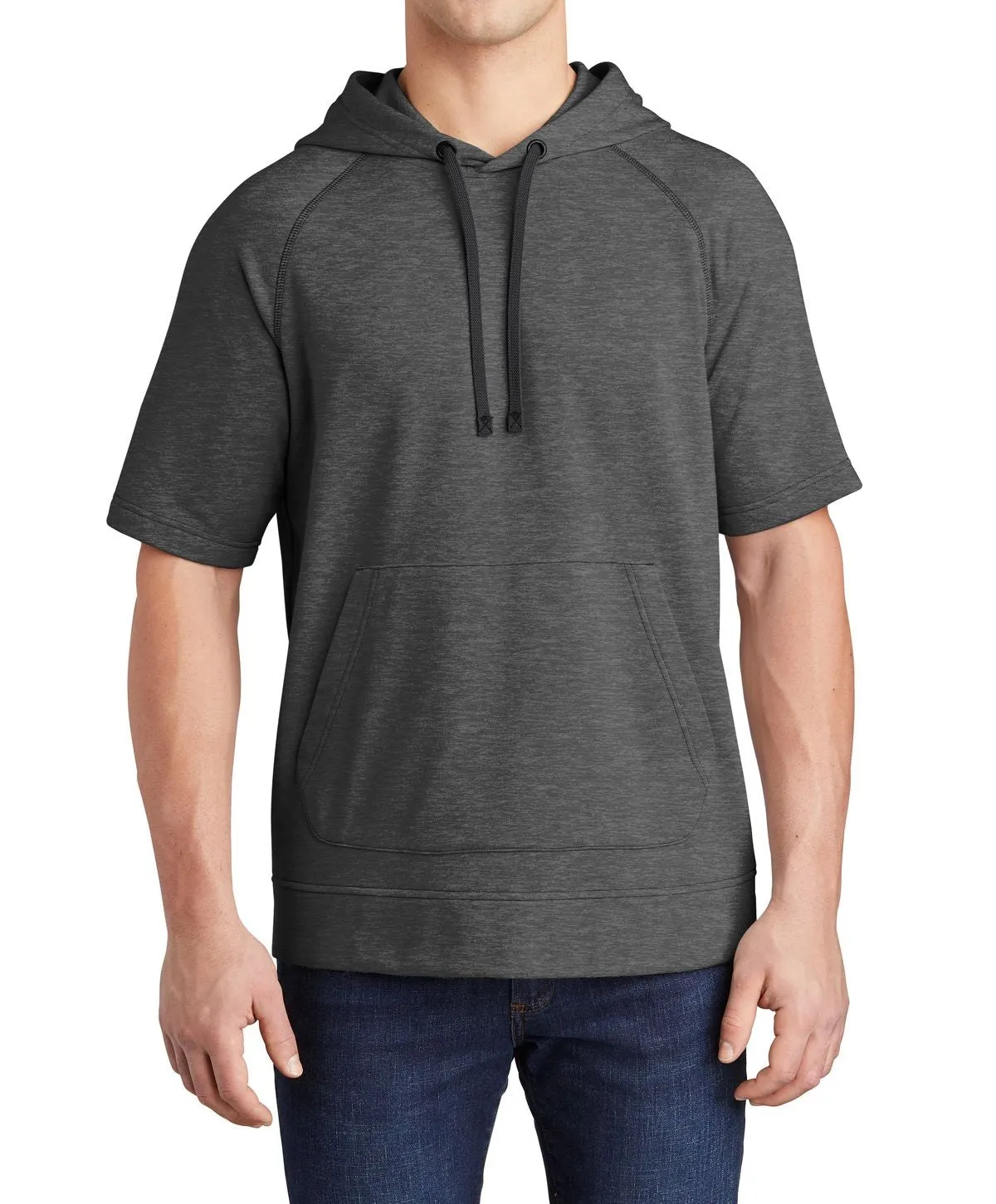 Men's Tri-Blend Short Raglan Sleeve Hoodie Pullover