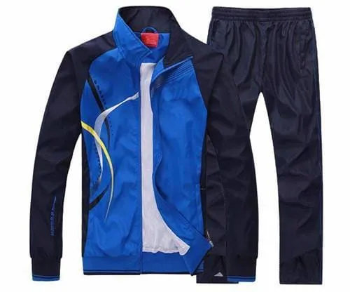 Men's Wave Print Windbreaker and Pants Set