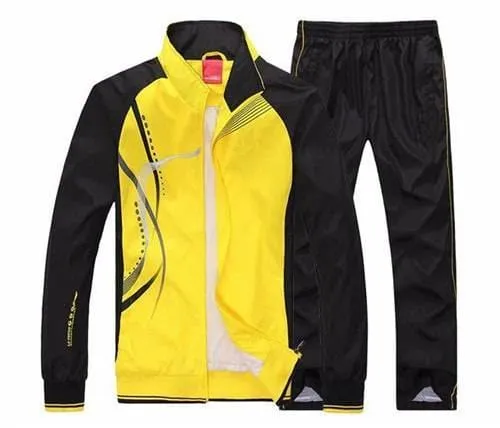 Men's Wave Print Windbreaker and Pants Set