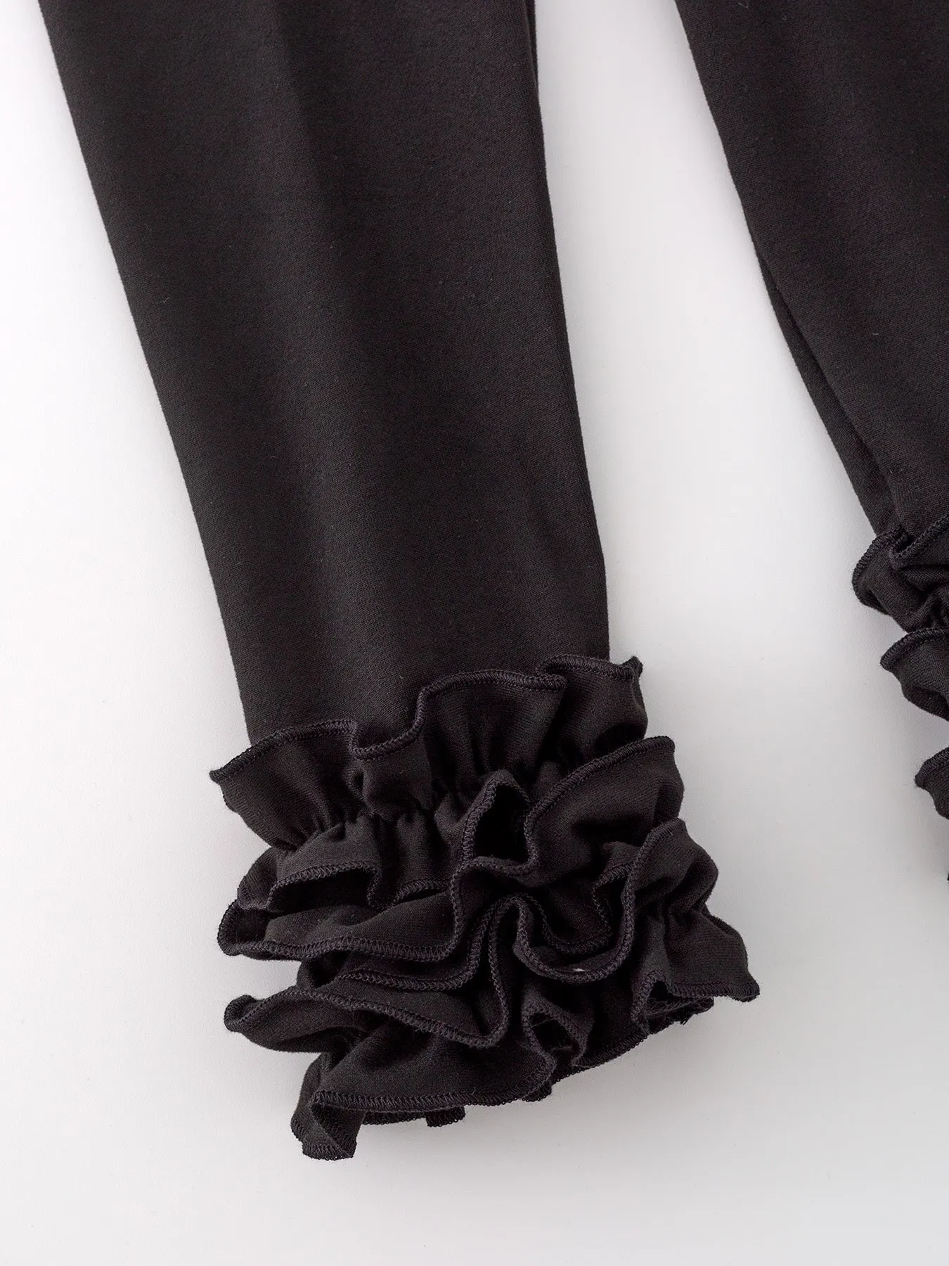 Milk Silk Ruffled Solid Color Pants