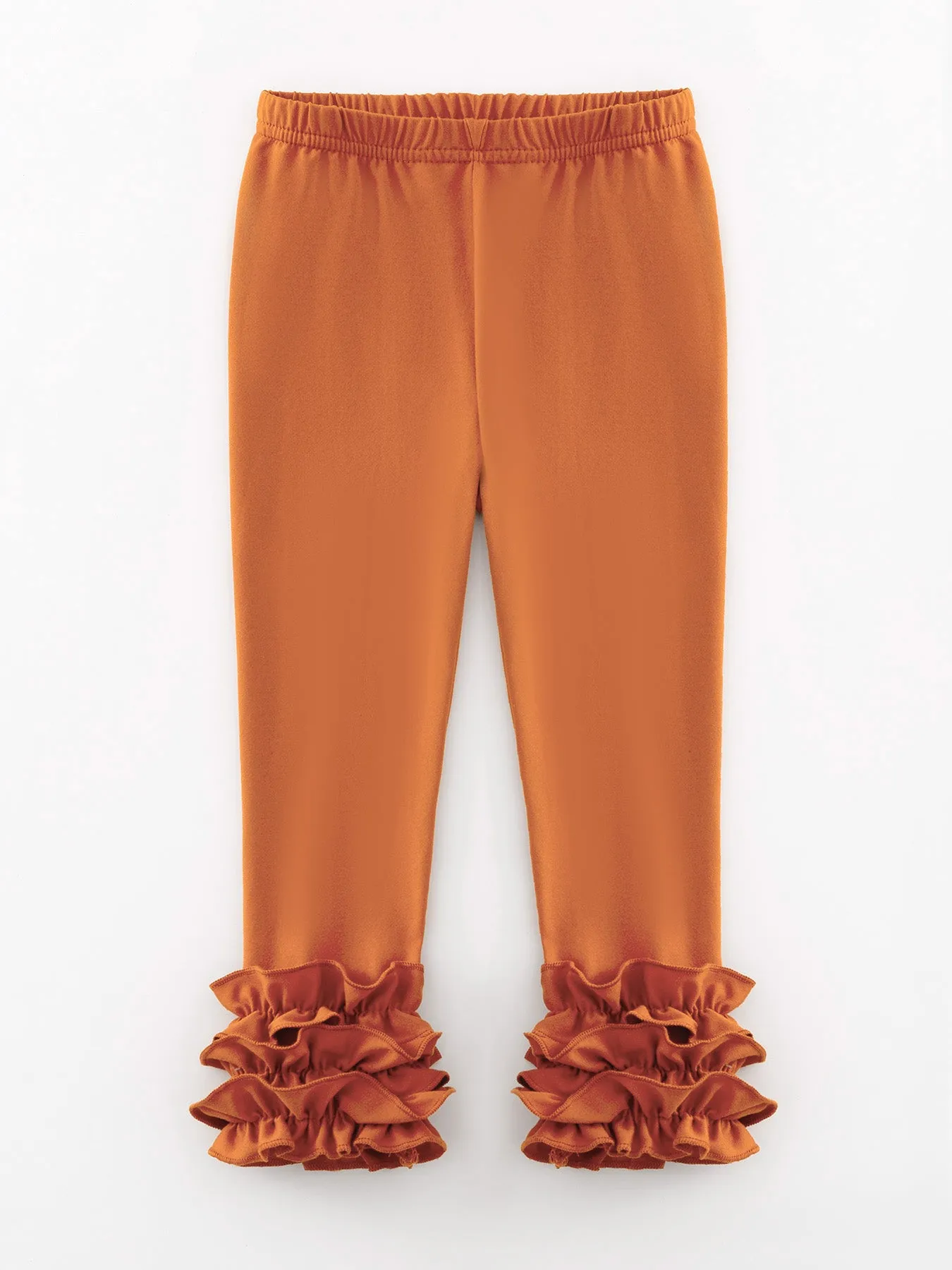 Milk Silk Ruffled Solid Color Pants