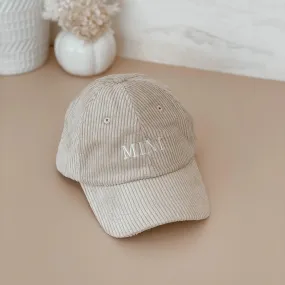 'Mini' Corduroy Curve Brim Cap