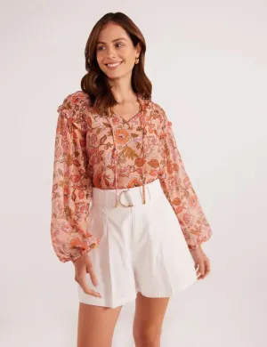 MinkPink Amelia Long Sleeve Blouse