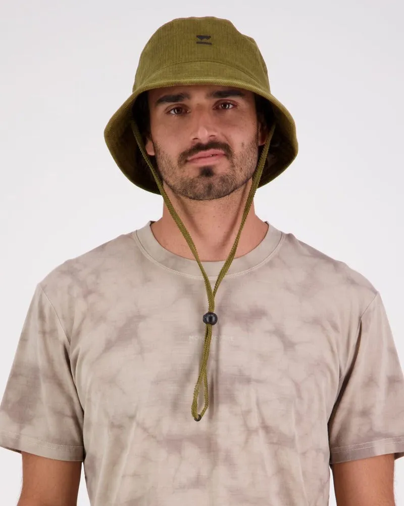 Mons Royale Corduroy Bucket Hat Dark Olive