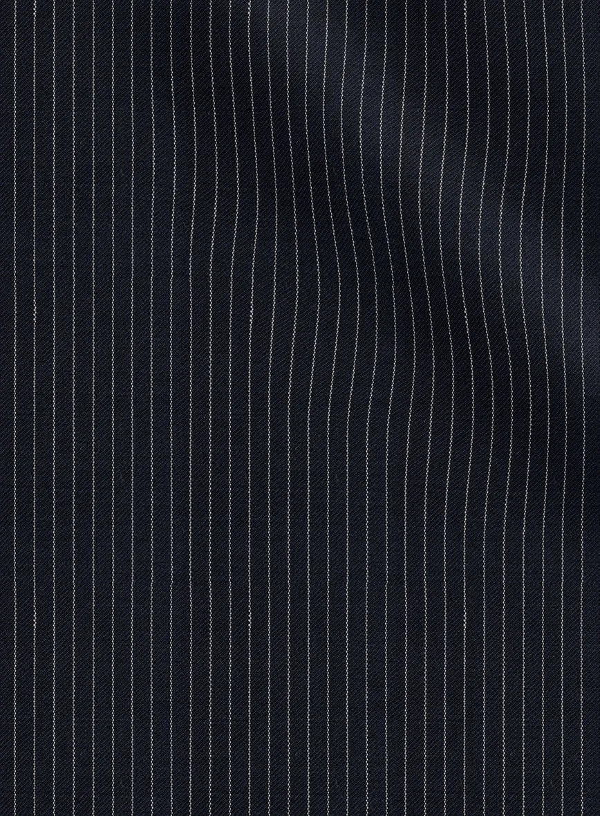 Napolean Slim Stripe Blue Wool Pants