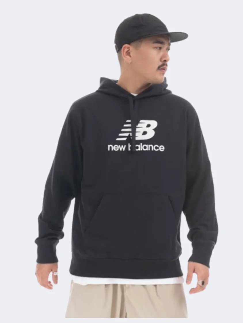 New Balance Essential Stacked Men Lifestyle Hoody Black