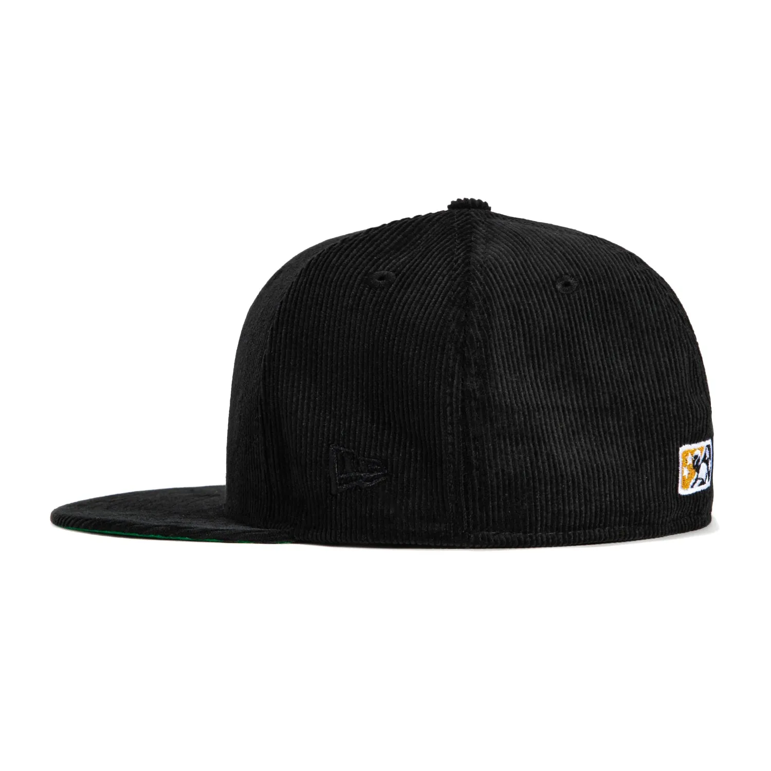 New Era 59Fifty Corduroy Oakland Oaks Hat - Black, White, Metallic Gold