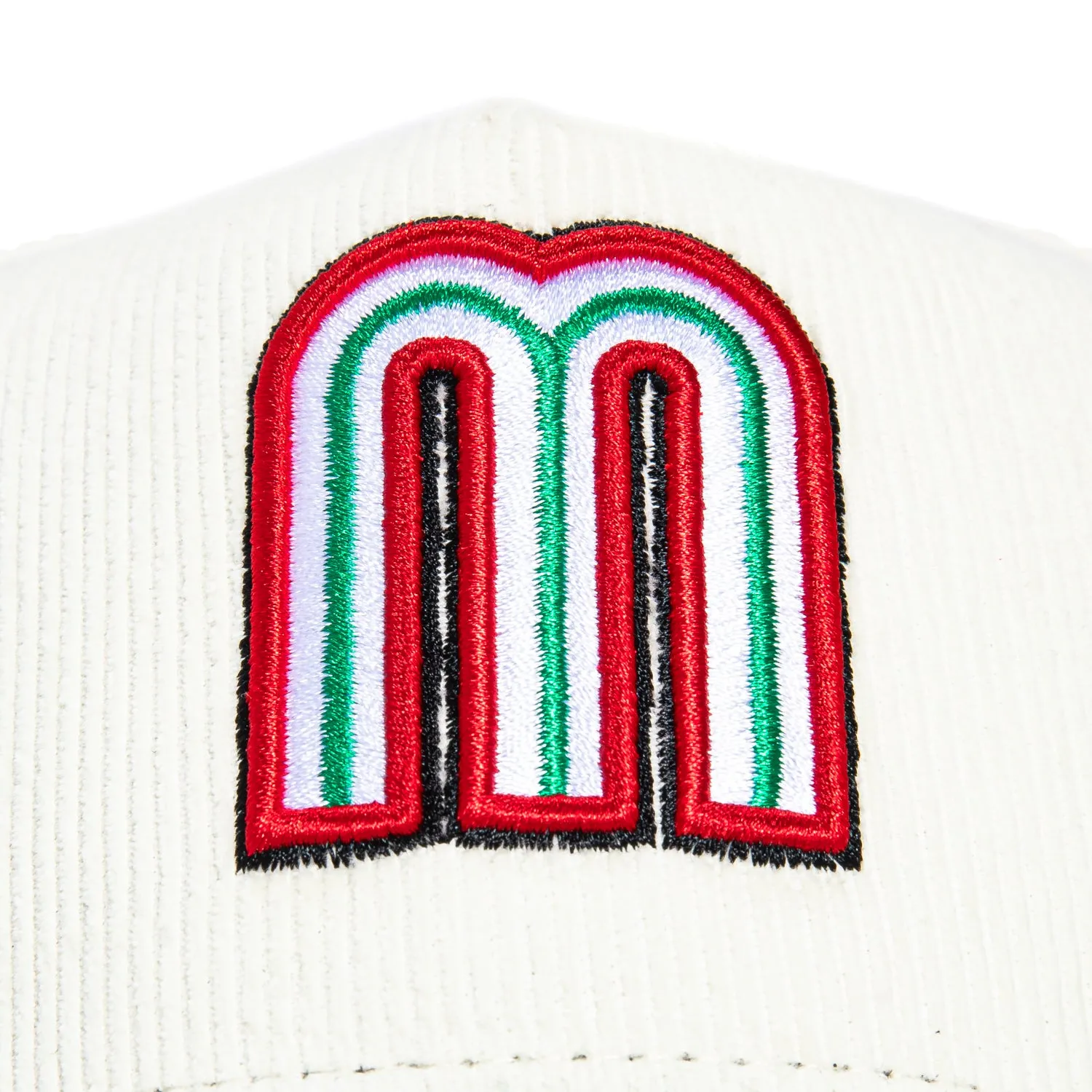 New Era 9Forty A-Frame Corduroy Mexico World Baseball Classic Snapback Hat - White, Green