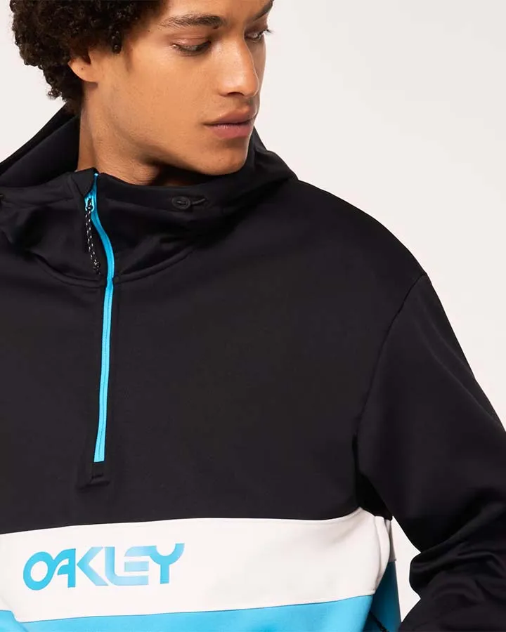 Oakley Tnp Nose Grab Softshell Hoodie - Black/Bright Blue