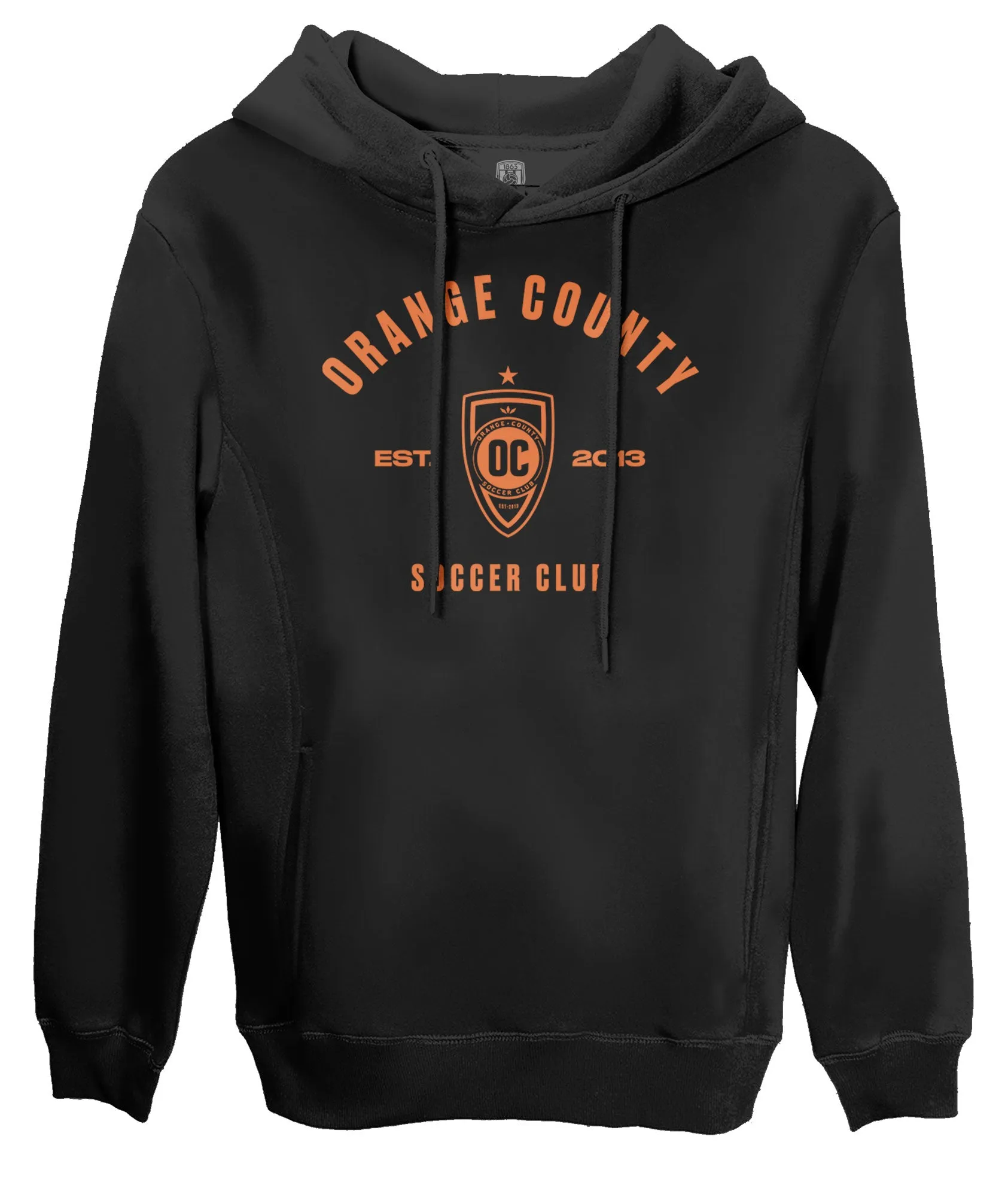 Orange County SC Established Location Fleece Pullover Hoodie - Black