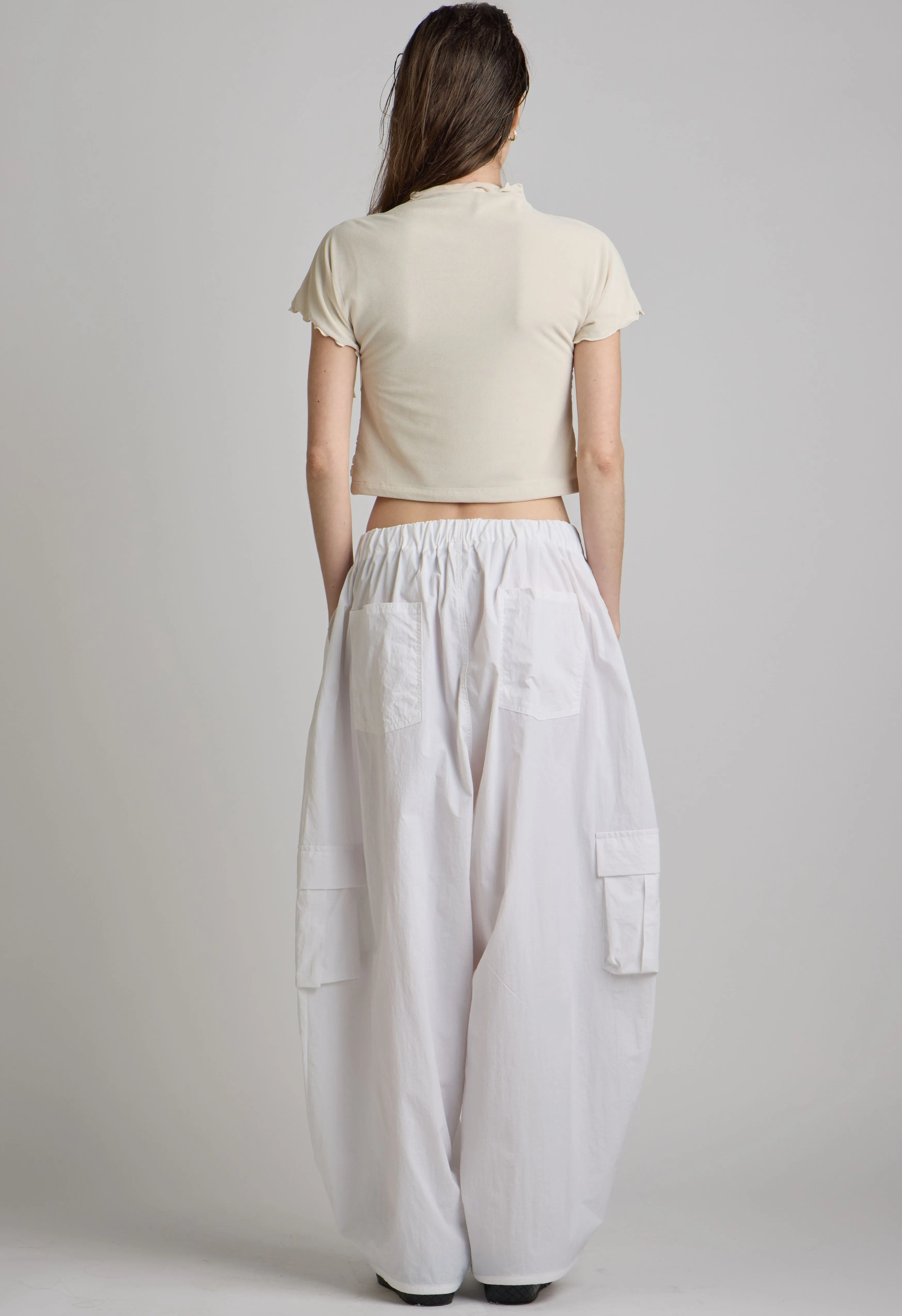 Parachute Pants in White