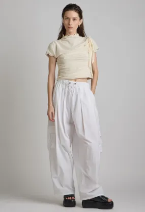 Parachute Pants in White