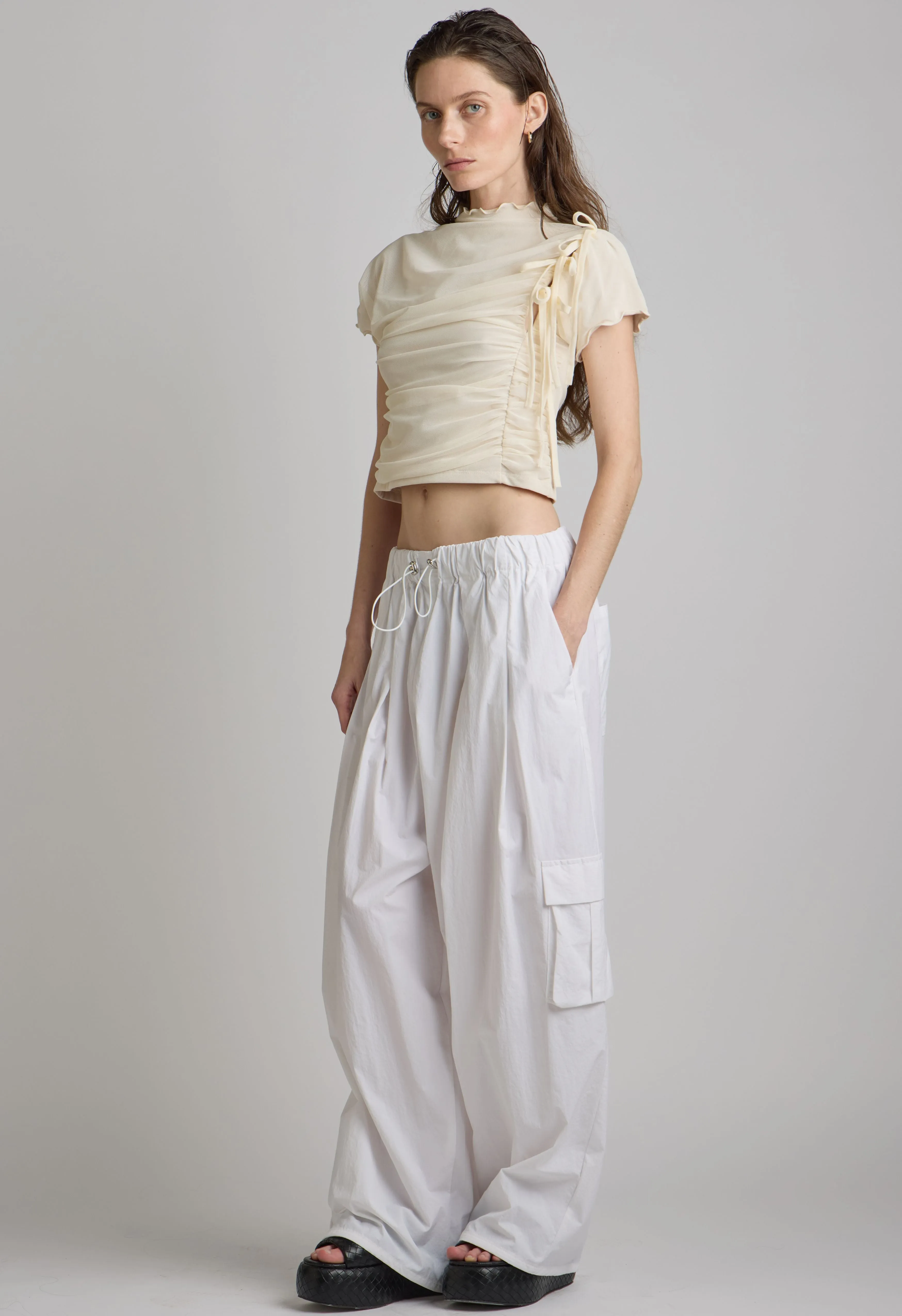 Parachute Pants in White