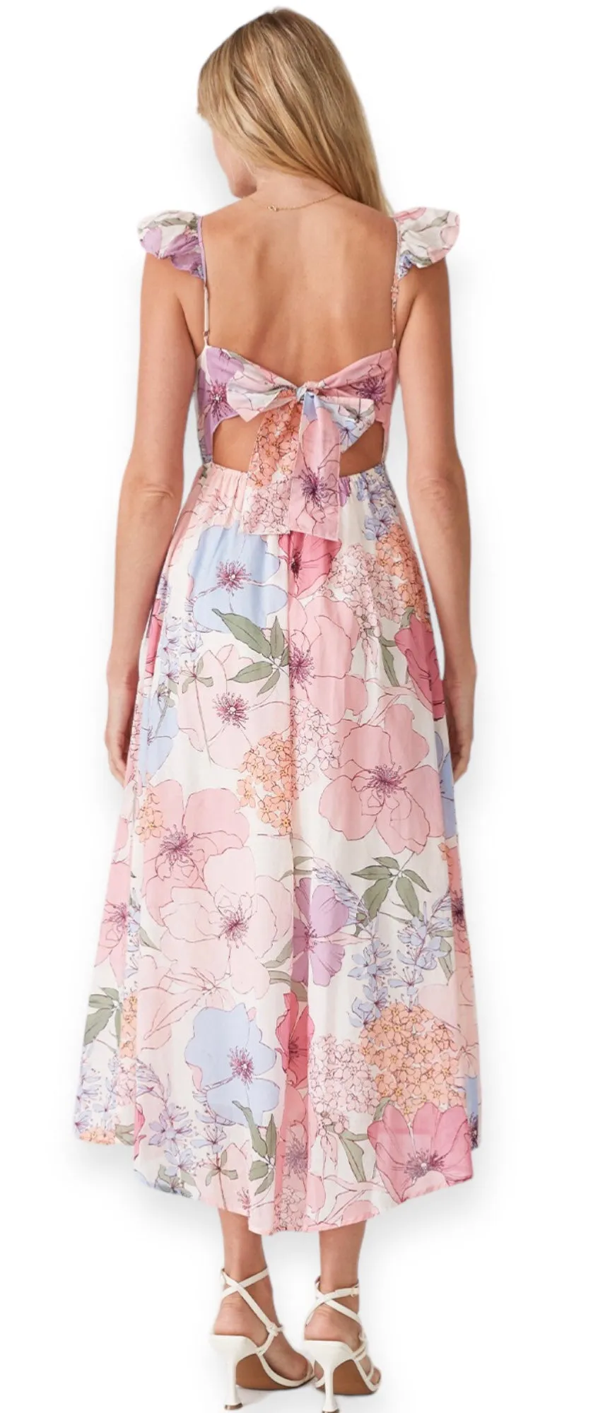 Pastel Floral Spring/Summer Maxi Dress