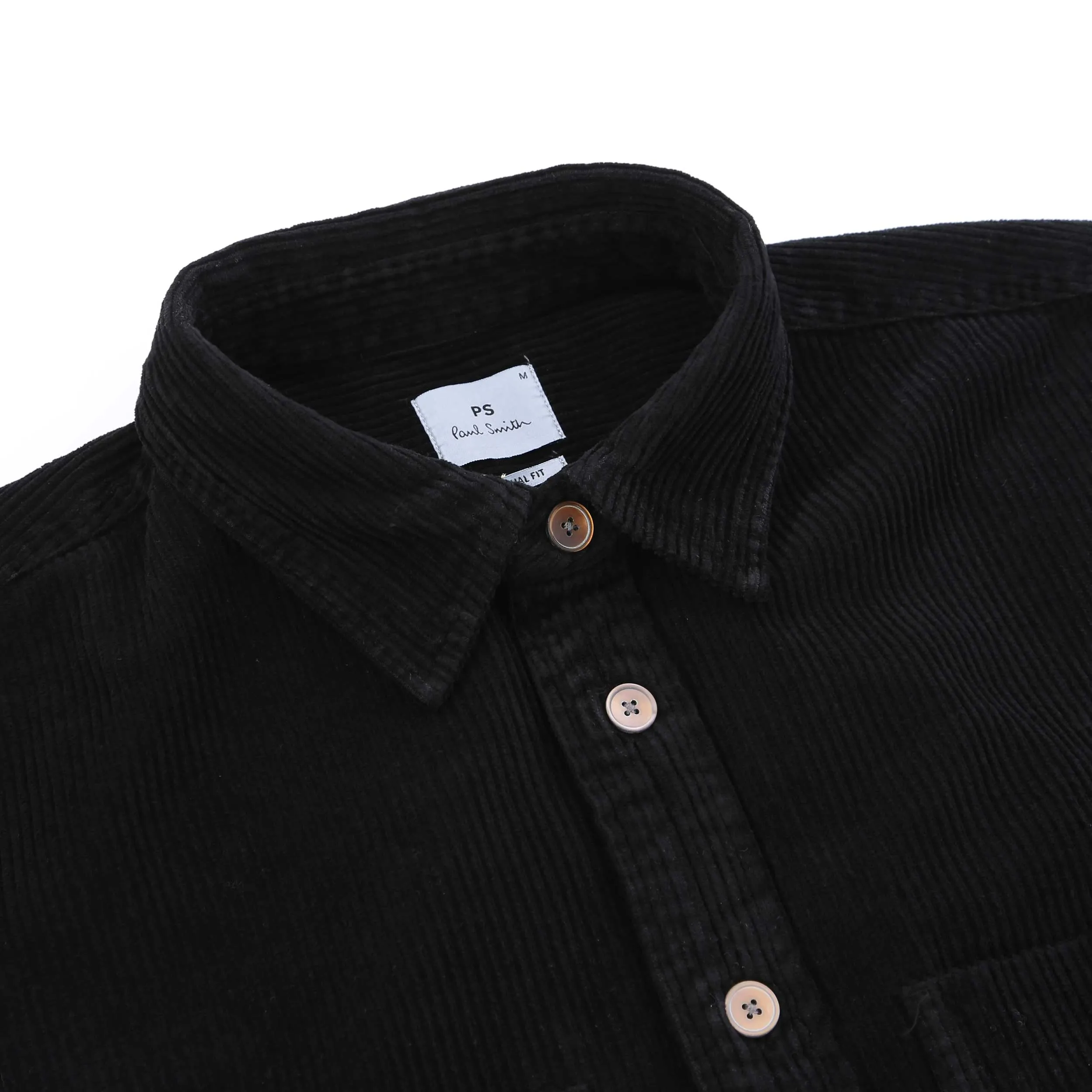 Paul Smith Casual Fit Corduroy Shirt in Black