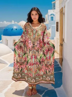 Pinky mangal  Embellished Maya kaftan AU 12-28