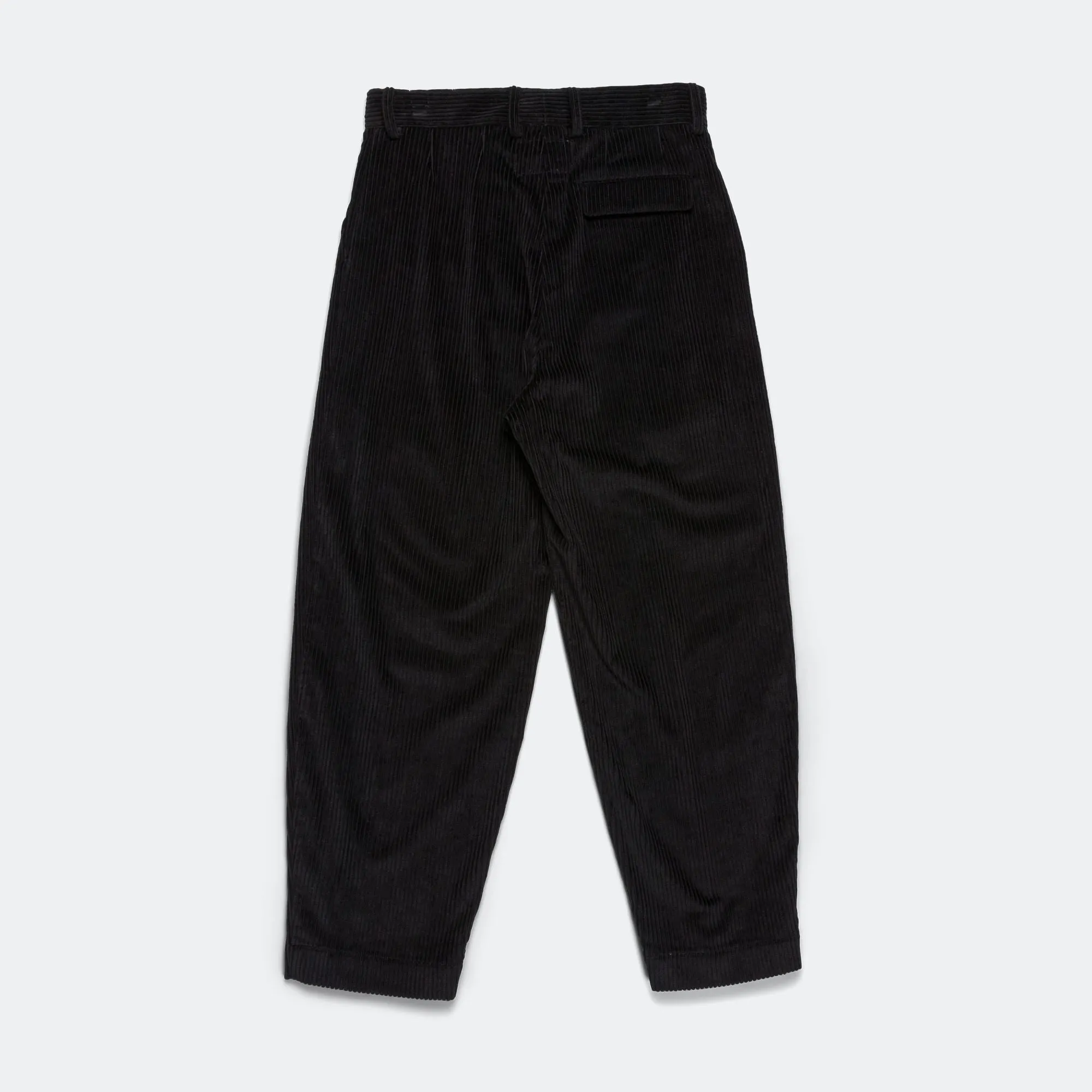 Pleated Trousers - Black Corduroy