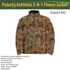 PolarEx Extreme 2-N-1 Fleece Jacket (Camo) XXL